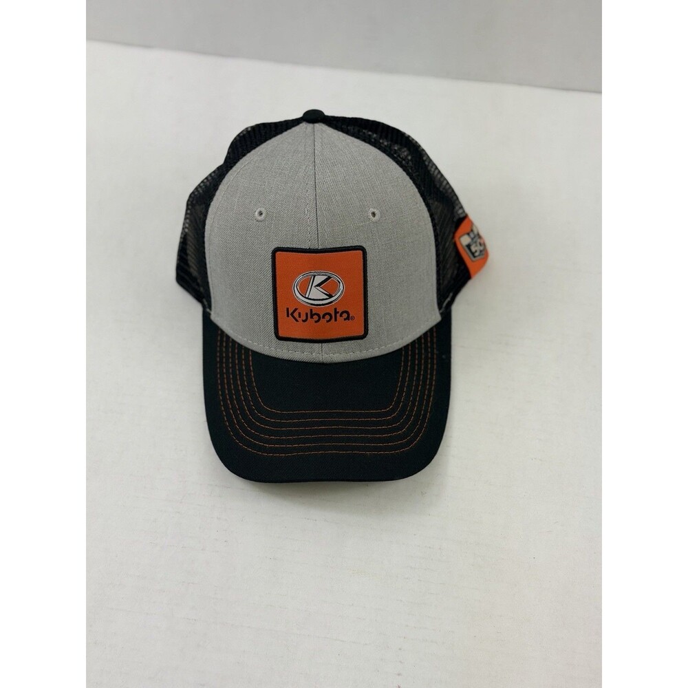 Kubota 50 Years USA Black Gray Orange Trucker SnapBack Hat Cap